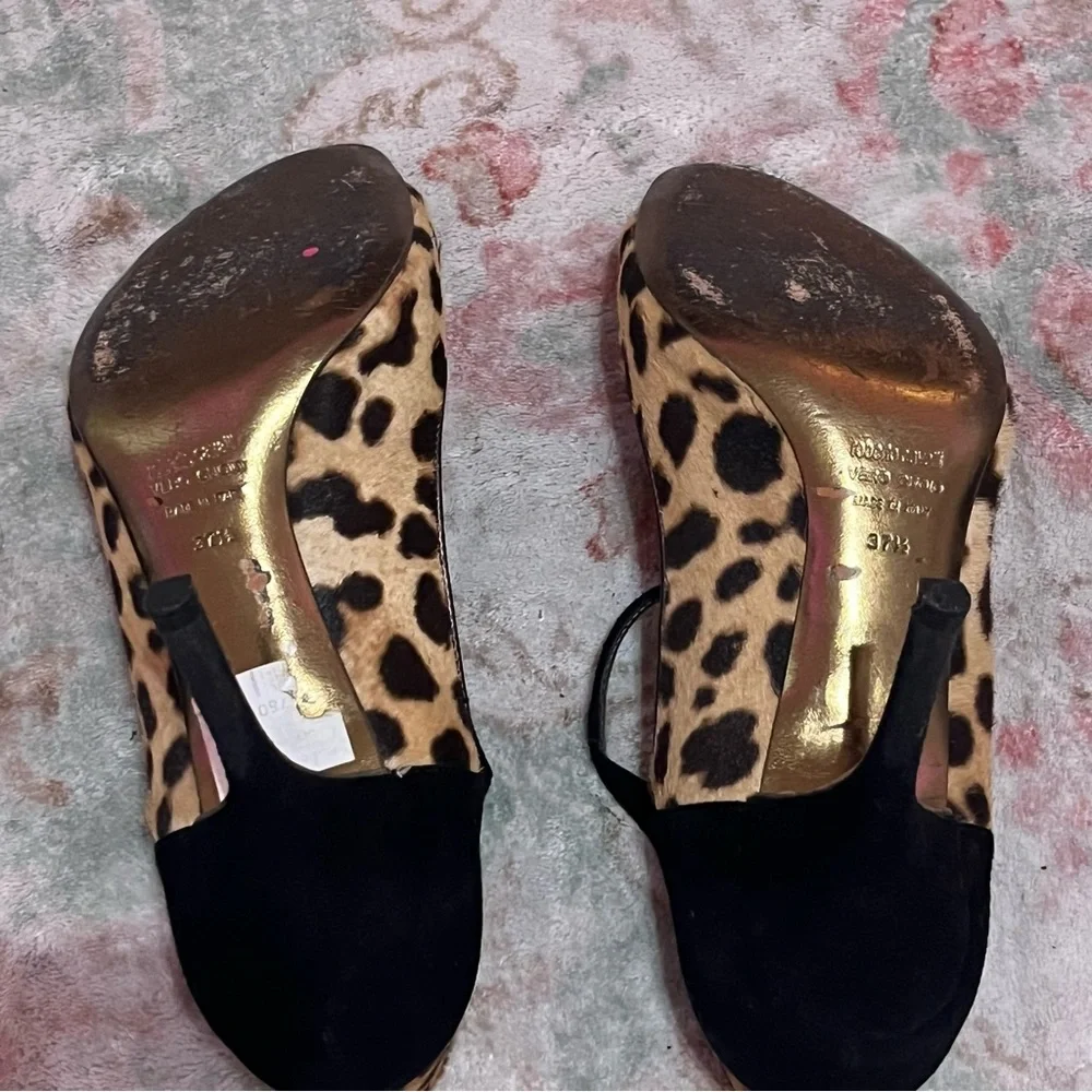Roberto Cavalli Leopard Pony Hair Heels – Size 37.5 - Picture 7 of 11